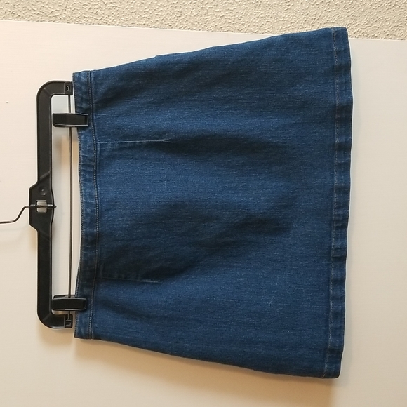 Refuge Denim Mini Skirt Large Zip Front - Picture 3 of 6